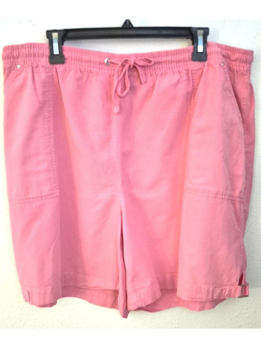 Dress Barn 100% Cotton Pink Drawstring Pullon Shirts Size 3X EUC